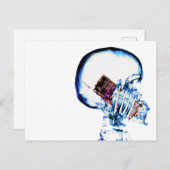 Kleur X-Ray Vision Skeleton Skull Phone Telefoon Briefkaart (Voorkant / Achterkant)