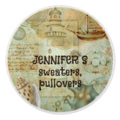 Kleur zandkorrelig zandkorrelig Kustdouane Keramische Knop (Voorkant)