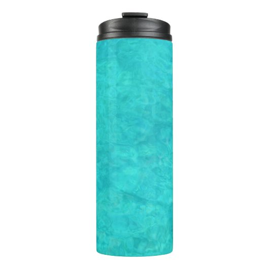 Kleur zeeblauw water thermosbeker (Voorkant)