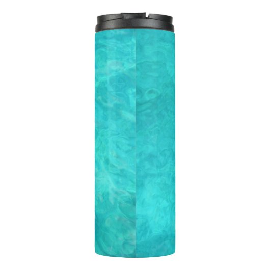 Kleur zeeblauw water thermosbeker (Achterkant)