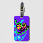 Kleur zeepaard bagagelabel (Voorkant (verticaal))
