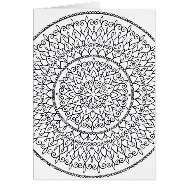 Kleur zelf getekend door de ingewikkelde Mandala A (Voorkant)
