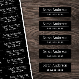 Kleur zwart of een waterdicht kleurnaamnummer labels