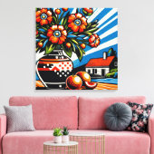 Kleuraccent Canvas Afdruk (Insitu (Woonkamer))