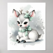 Kleuraccent Kinderkamer Bosdieren Herten Poster (Voorkant)