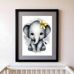 Kleuraccent Kinderkamer Jungle Dieren Olifant Poster