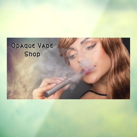 Kleuraccent voor jonge vrouw die vapet in zakelijk raamsticker (Vel 3)