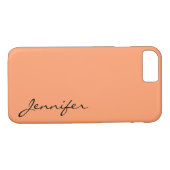 Kleurachtergrond atoomtangerine Case-Mate iPhone case (Achterkant (Horizontaal))