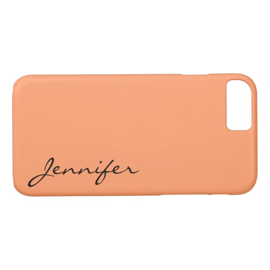 Kleurachtergrond atoomtangerine Case-Mate iPhone case (Achterkant (Horizontaal))