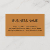 Kleurachtergrond Bronze Visitekaartje (Achterkant)