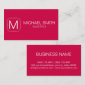 Kleurachtergrond van karmijn (M&P) Visitekaartje (Voorkant / Achterkant)
