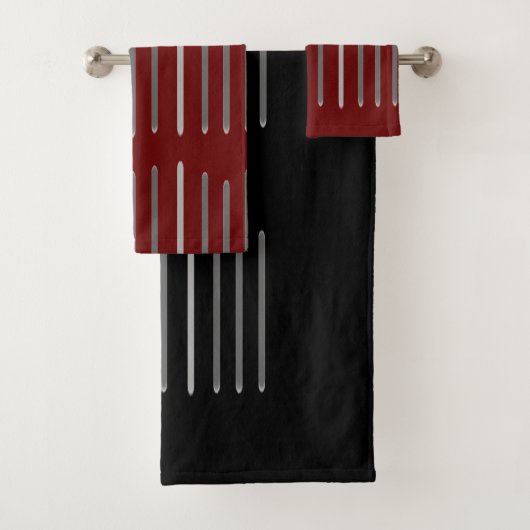 Kleurachtergrond voor grijze lijnen bad handdoek (Insitu)