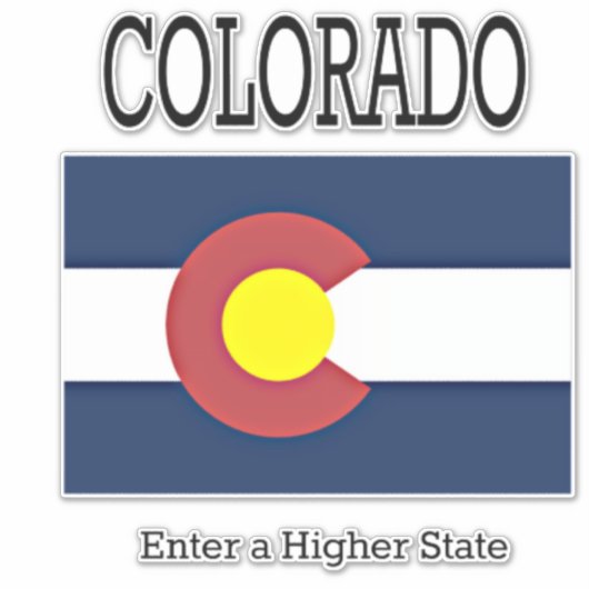 Kleurado en motto-sticker sticker (Voorkant)