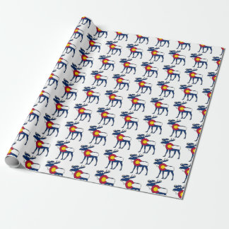 Kleurado markeert het mos-patroon van het omhulsel cadeaupapier