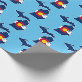 Kleurado vlag omslagpapier Michigan Cadeaupapier (Hoek)