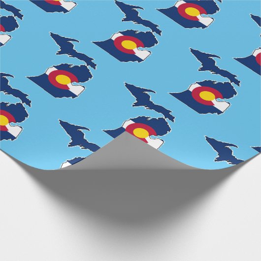 Kleurado vlag omslagpapier Michigan Cadeaupapier (Hoek)