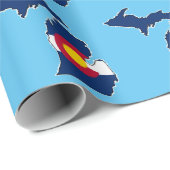 Kleurado vlag omslagpapier Michigan Cadeaupapier (Rol Hoek)