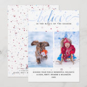 Kleurafstemming Typografie Geloof in de Magie Feestdagenkaart (Voorkant / Achterkant)