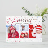 Kleurafstemming Typografie PRETTIG Alles Feestdagenkaart (Staand voorkant)