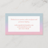 Kleuranalist persoonlijke stylist visitekaartje (Voorkant)