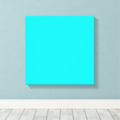 kleuraquatische cyaan canvas afdruk (Insitu (Houten vloer))