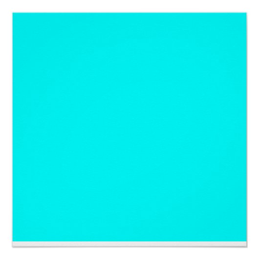 kleuraquatische cyaan poster (Voorkant)