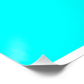 kleuraquatische cyaan poster (Hoek)