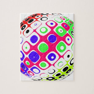 Kleurbalbol met kleurenstippen legpuzzel