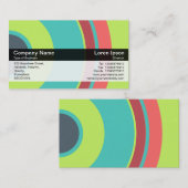 Kleurband - Zwart - Kleurrijke Cirkels 04 Visitekaartje (Voorkant / Achterkant)