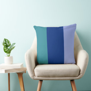 Kleurbanden Drie Tinten Blauw Kussen