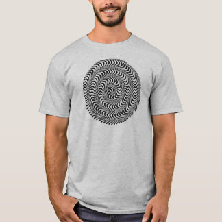 Kleurbare optische blokspiraal t-shirt