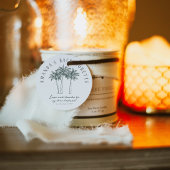 Kleurbare Palmboom Bachelorette-feestje Bedankjes Labels