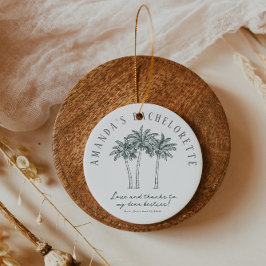Kleurbare Palmboom Meisje-onder-ons Bedankjes Labels