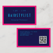 Kleurbedekking met neonstijl visitekaartje (Voorkant / Achterkant)