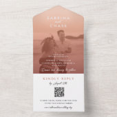 Kleurbedekking Moderne stijlvolle foto die overal All In One Uitnodiging (Binnen)