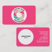 Kleurbeeldcirkel - Kleuren 01 - Rood #FF3D7F Visitekaartje (Voorkant / Achterkant)