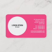 Kleurbeeldcirkel - Kleuren 01 - Rood #FF3D7F Visitekaartje (Achterkant)
