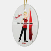 Kleurbescherming - Braid Red & Black Keramisch Ornament (Links)