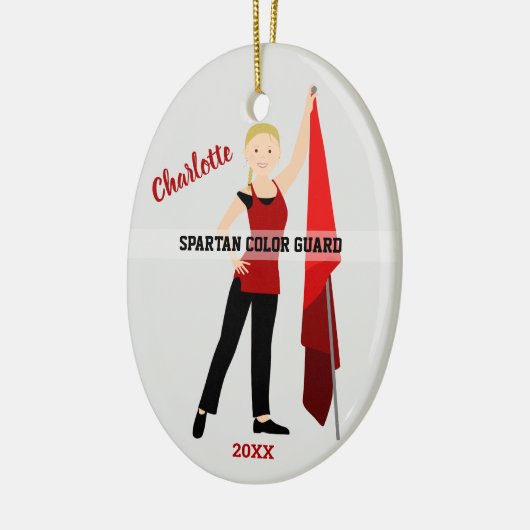 Kleurbescherming - Braid Red & Black Keramisch Ornament (Links)