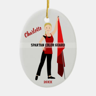 Kleurbescherming - Braid Red & Black Keramisch Ornament