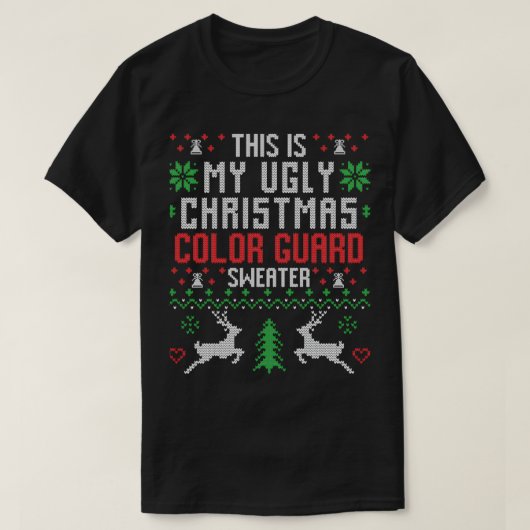 Kleurbewaker Ugly kerstSweater T-shirt (Design voorkant)