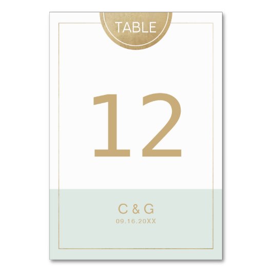 Kleurbewerkbaar modern minimalistisch tabelnummer kaart (Achterkant)