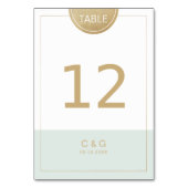 Kleurbewerkbaar modern minimalistisch tabelnummer kaart (Voorkant)