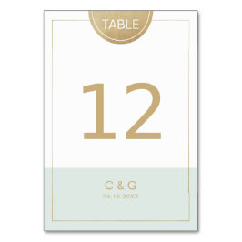 Kleurbewerkbaar modern minimalistisch tabelnummer kaart