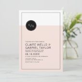 Kleurbewerkbare, eenvoudige, moderne huwelijksuitn kaart (Staand voorkant)