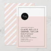 Kleurbewerkbare, eenvoudige, moderne huwelijksuitn kaart (Voorkant / Achterkant)