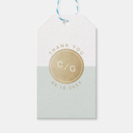 Kleurbewerkbare minimalistische moderne huwelijksm cadeaulabel