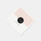 Kleurbewerkbare minimalistische moderne huwelijksm servet (Hoek)