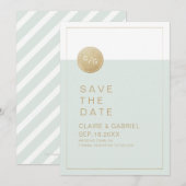 Kleurbewerkbare minimalistische moderne versie bew save the date (Voorkant / Achterkant)