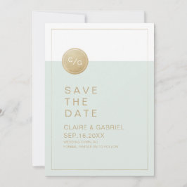 Kleurbewerkbare minimalistische moderne versie bew save the date